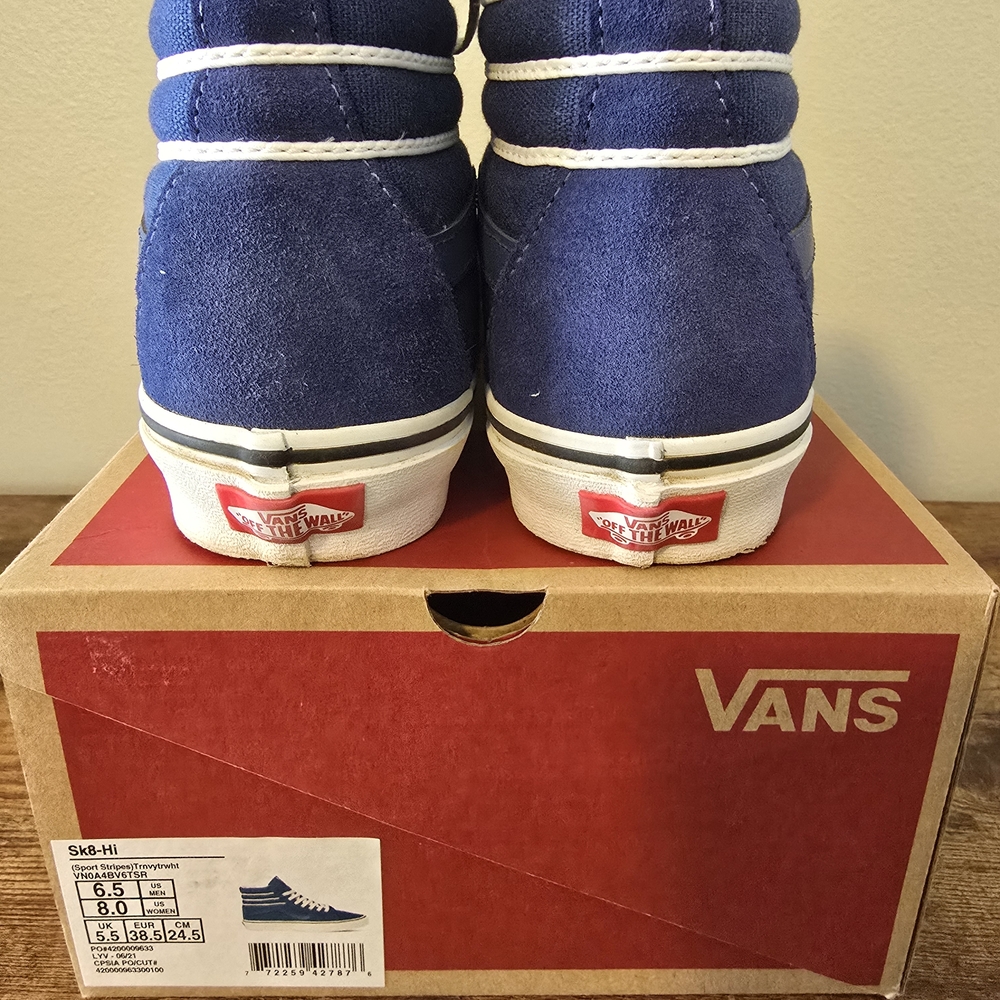Vans Blue High-Top Sneakers - Picture 2 of 8